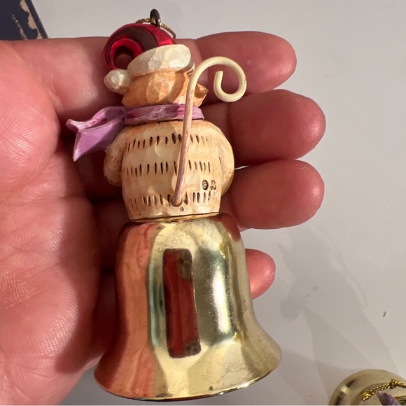 A Lot Of 2 2009/2010Jim Shore Snowman Christmas Hanging Gold Bell Ornament RARE - Picture 5 of 15